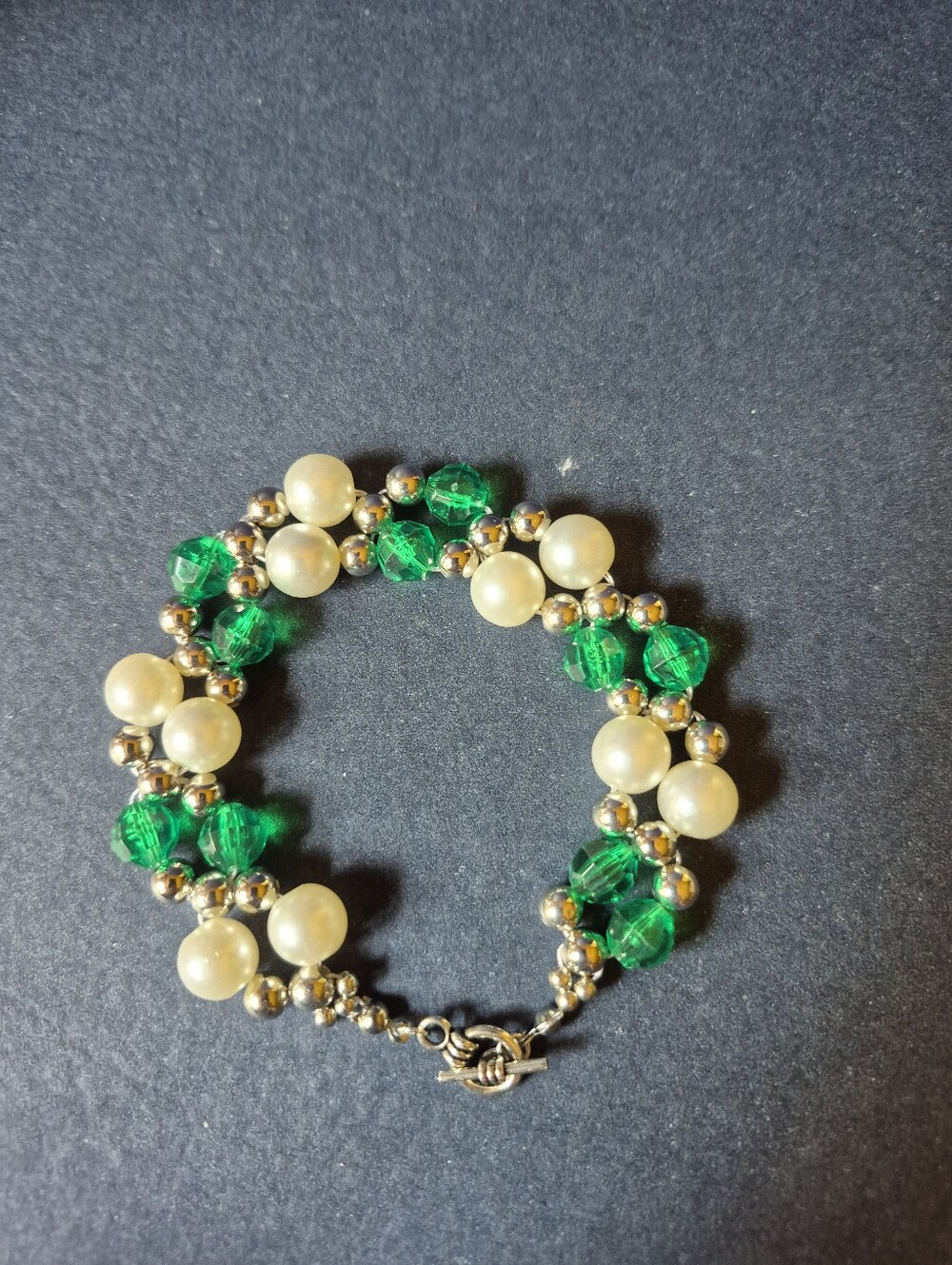 Handmade Beaded Bracelet 7.5"